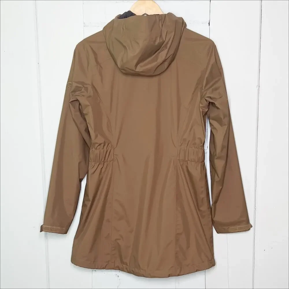 Mountain Hardwear Finder Parka Rain Jacket Tan Brown Women's Small - Picture 4 of 8